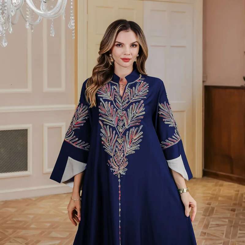 Dongdumaoyi Moslim Midden Oosten Nieuwe Stijlabaya Damesmode Dubai Turkije Geborduurde Lange Gewaad Jurk W