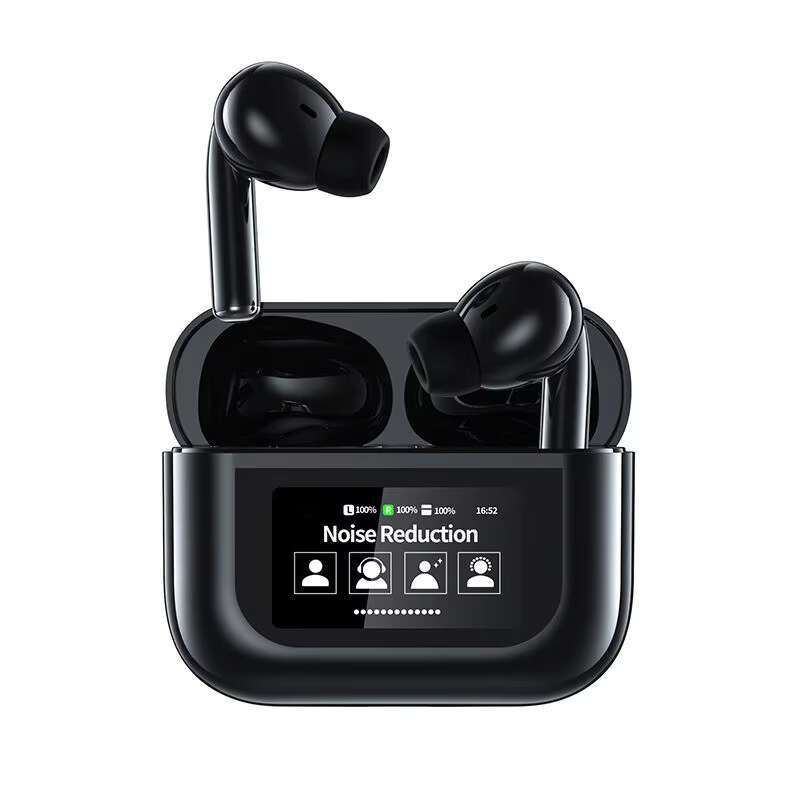 Real noise cancelg YW07 touch screen wireless with digital display earbuds