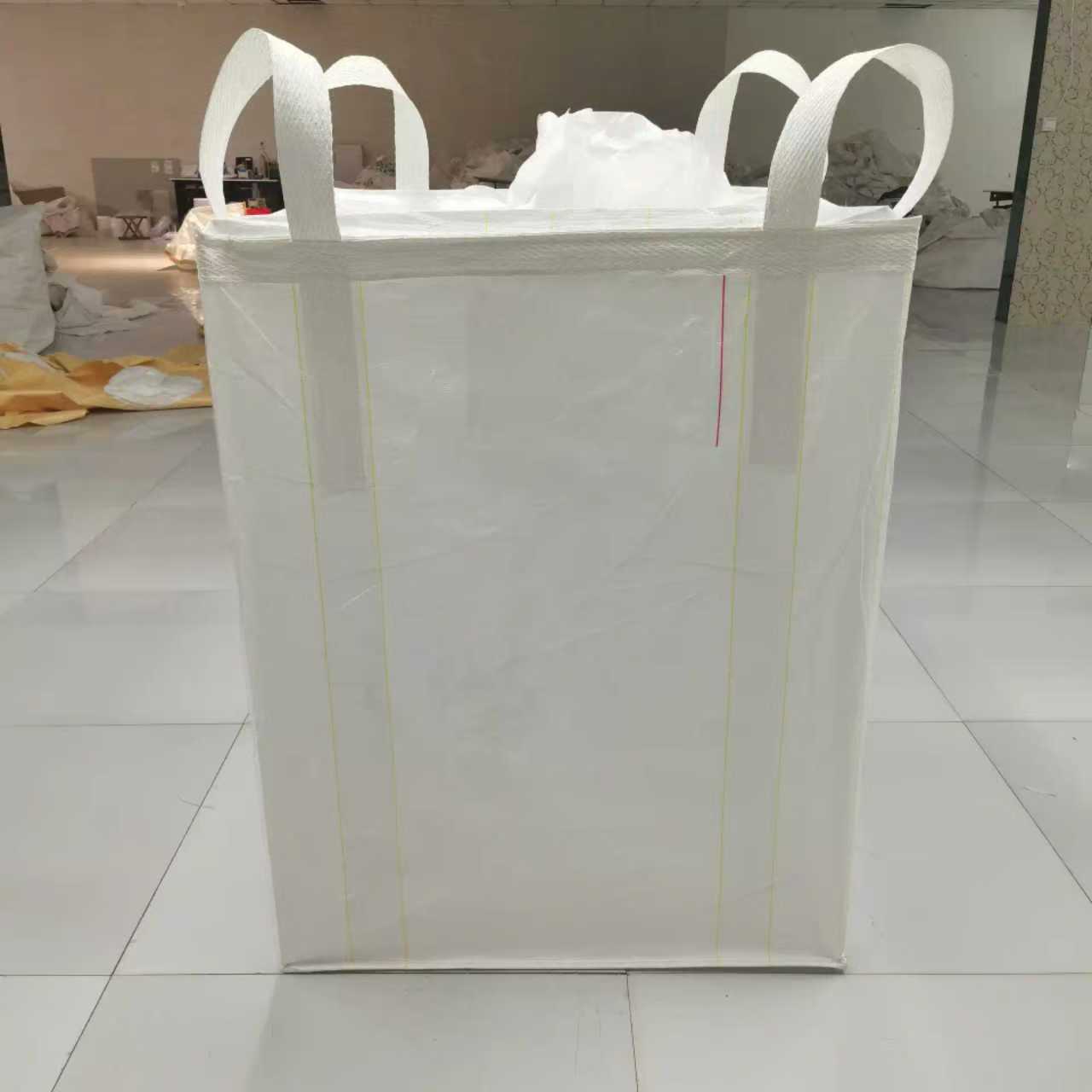 White Reinforced Bulk Storage Space Bag for Industrial Waste - Durable & Heavy Duty