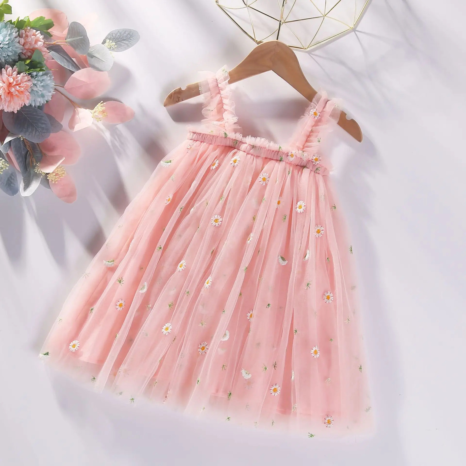 Embroidery Baby Girl Dress 5 Piece Set Summer Fashion Baby Girl Clothes Quality Fabric Baby Dresses Princess Party Frock 250325