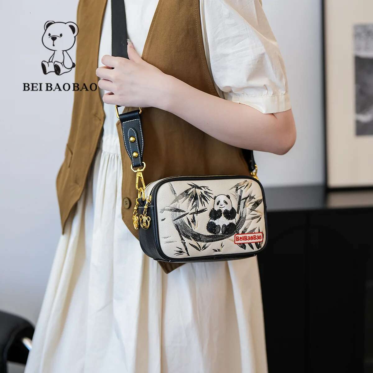 Beibaobao 2024 New Fashionable Trendy Large Capacity Shoulder Casual Versatile Crossbody Bag Handbag