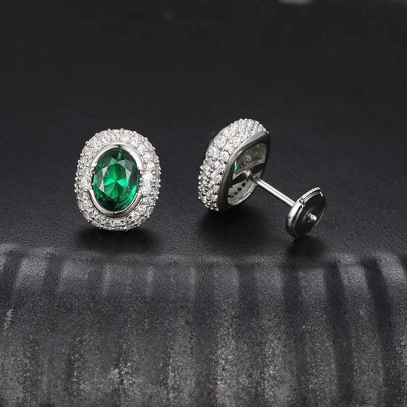 High Quanlity Color Earrings 100% 925 Silver For Men Full Iced Out Moissanite Hip Hop Charm Jewelry Anniversary Gifts