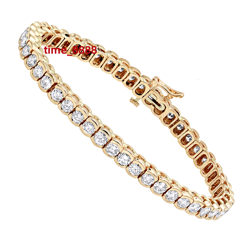 Fine Jewelry Iced Out Moissanite Tennis Bracelet D VVS Moissanite Diamond Link Chain 925 Sterling Silver Bracelet for Men Women