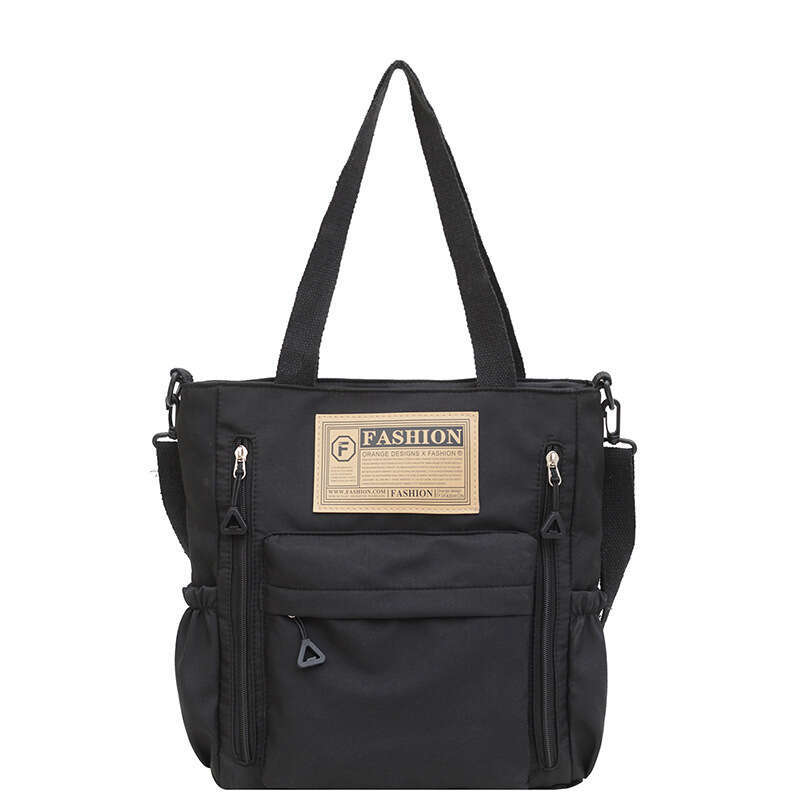 Makeup for junior high school students, Korean version color blocked crossbody bag, fashionable nylon makeup handbag, girls' shoulder bag
