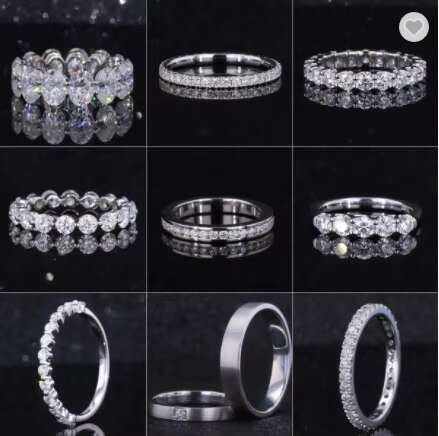 Factory Wholesale Handmade Wedding Band Classic Design Jewelry 18K Gold Lab Grown Diamond Jewelry Women Real Moissanite Ring