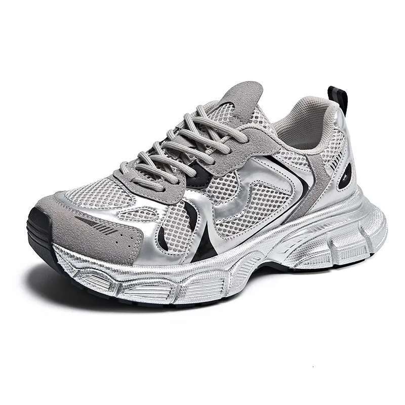 Designer Shoes 2025 Women's Flat Shoes Grey Casual Sports Shoes Women's Thick Soled Sports Shoes Women's Outdoor Multi Functional Board