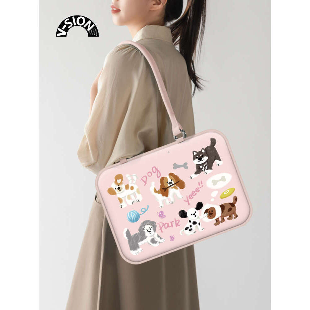 Laptop bag for women, illustrated cartoon butterfly computer handbag, new handheld suitable for Apple 15