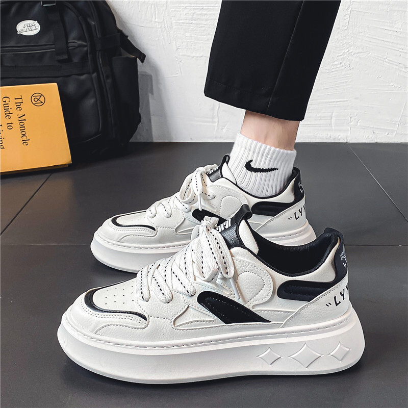 2025S New Trend Designer Men S Spring Small White Thick Soles Trendy Board Men S Shoes Versatile Casual Sports And High Fashion Shoes