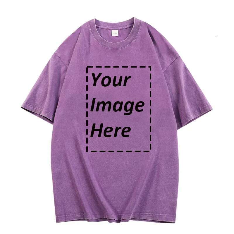 Men s and women vintage faded T shirt g custom print streetwear hip hop punk Harajuku casual cotton