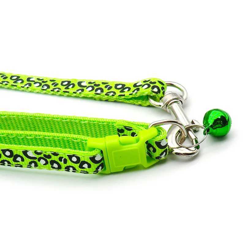 New pet leash and collar set with cute leopard print small cat and dog collars dog walking vest pet supplies X250326