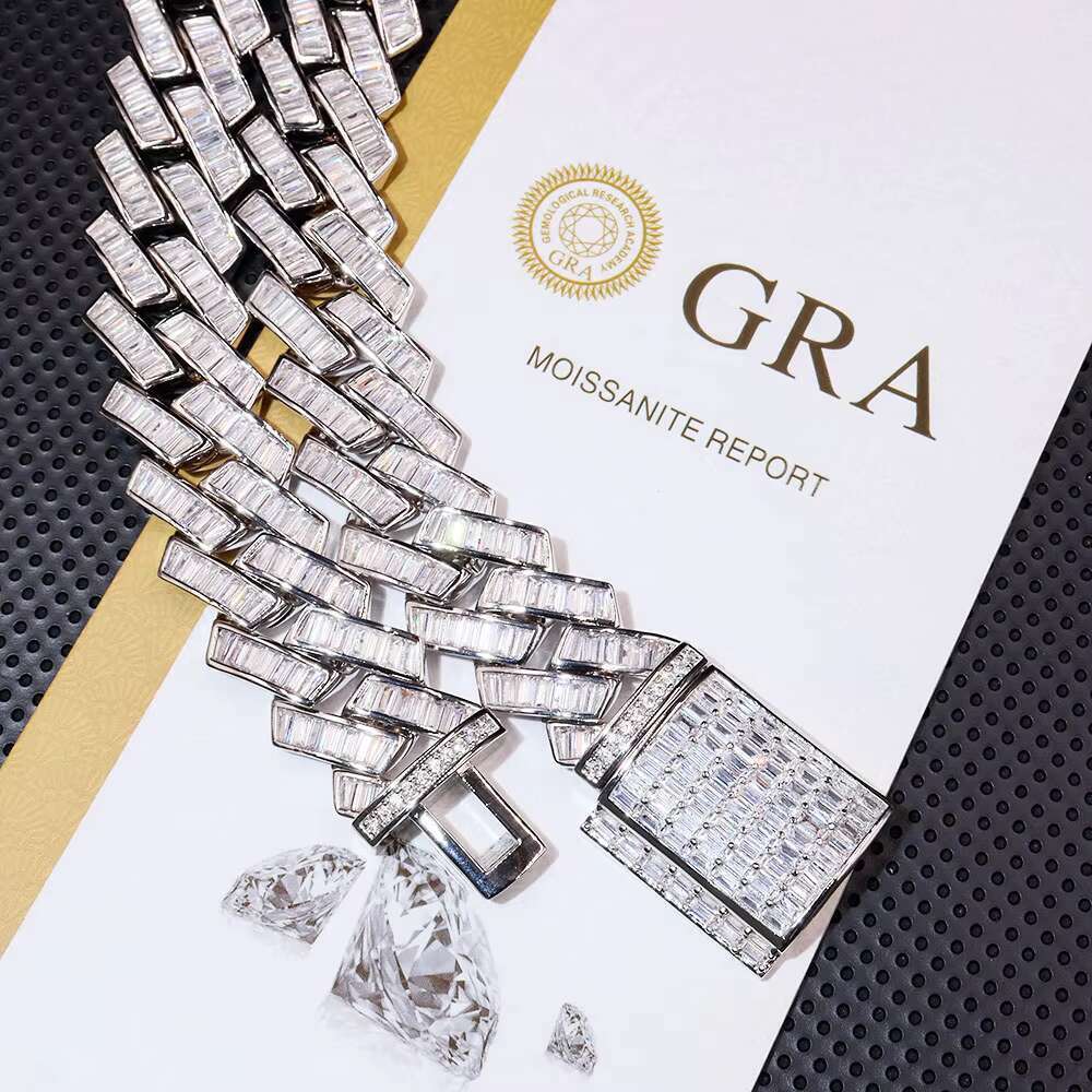 925silver Inlaid Mosan Diamond Light Luxury High-End 21MM Hot Selling Necklaces in Europe and America