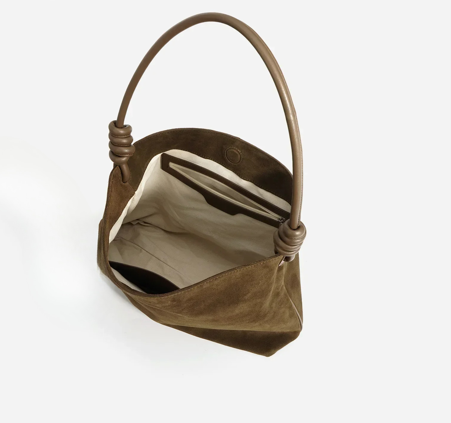 All-Match Chamois Matte Suede Cowhide Leather Tote Large Capacity Designer Maillard Dressing Coffee Winter Ladies Handbag