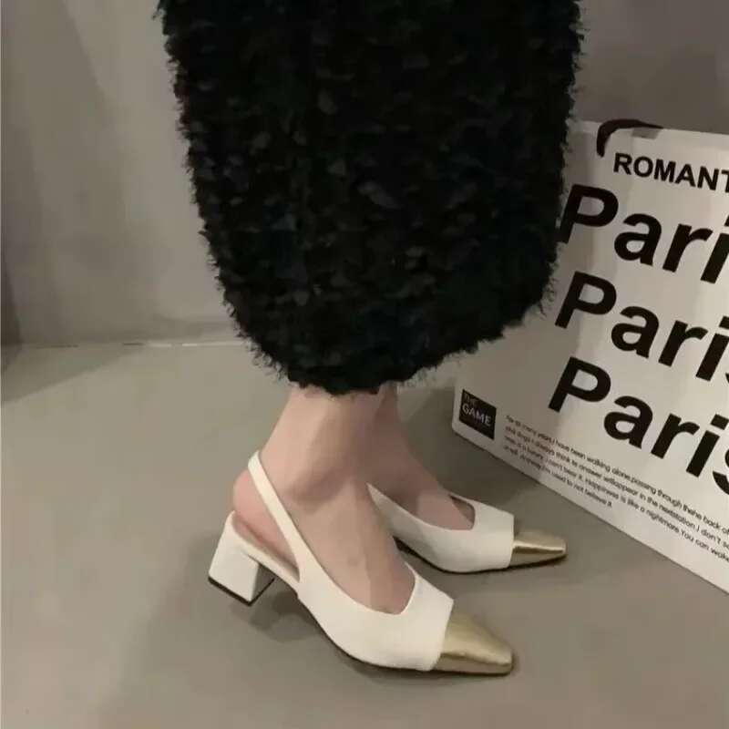 Elegant Women's Metal Toe High Heel Sandals for Weddings & Work - Summer Collection 2025 Leisure Heels