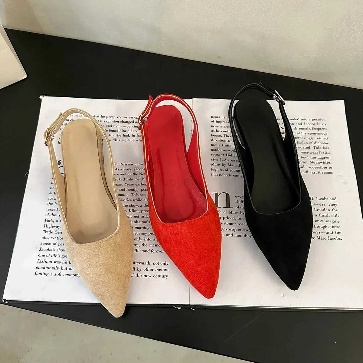 Pointed Toe Flats Sandals Wen Shoes Sexy New Shallow Dress Par Shoes 2024 Fad Summer Slippers Outdoor Walking Femme Zapatos Z250326