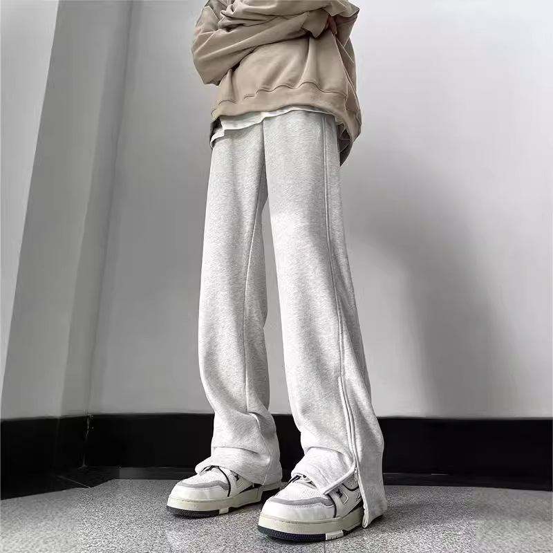 Mens Waist Drawstring Straight Leg Pants Autumn And Winter Sports Pants For Leisure Activities 240821
