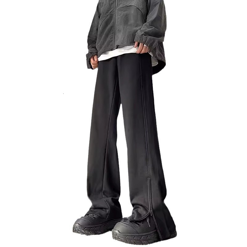 Mens Waist Drawstring Straight Leg Pants Autumn And Winter Sports Pants For Leisure Activities 240821