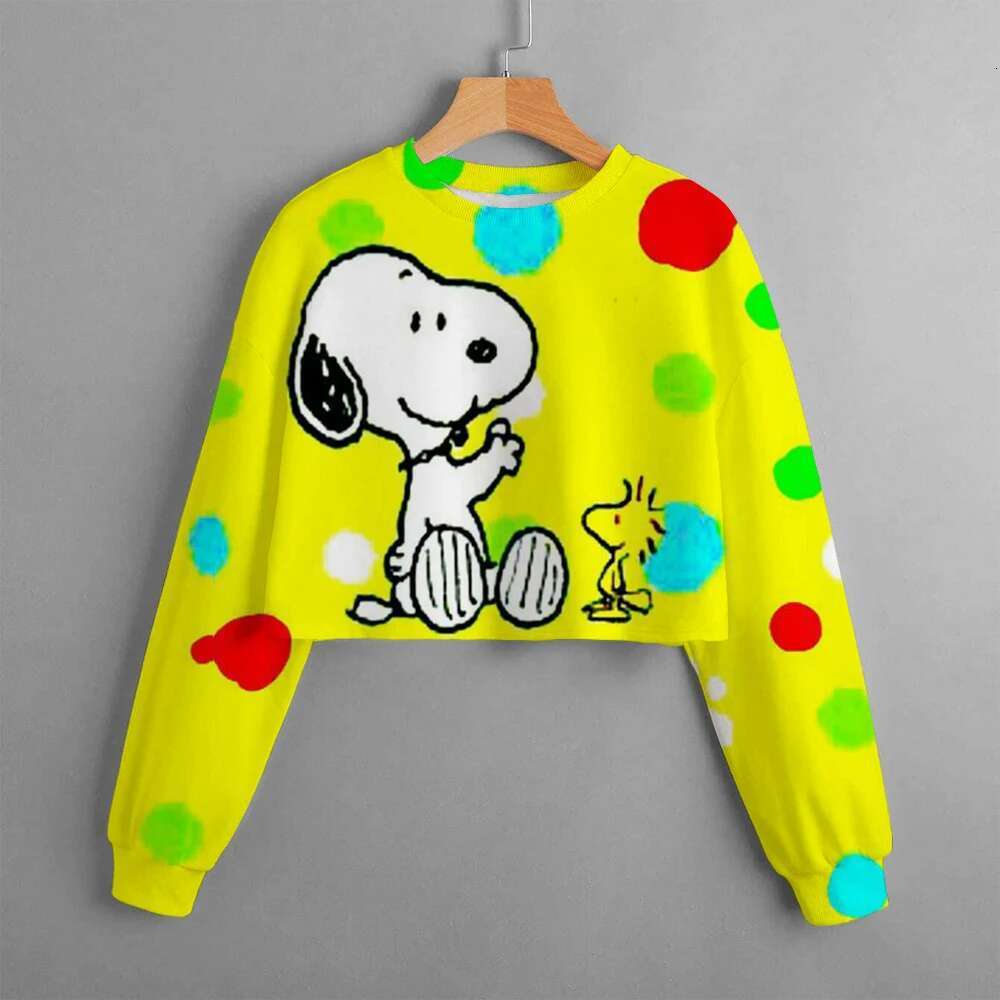Ddmyshoesvip Casual New Spring Autumn Children Clothing Print Girls Short Hoodie Sweater Comfortable And Cute Top