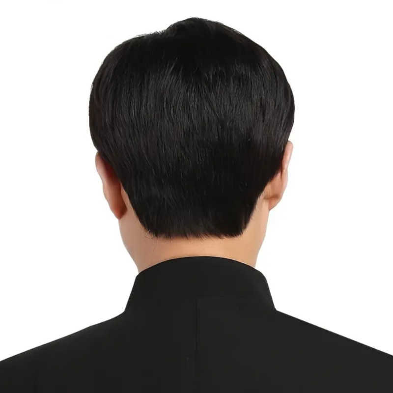 Short Natural Curly Hair For Male Young Men Heat Resistant Fiber Synthetic Wigs M250326