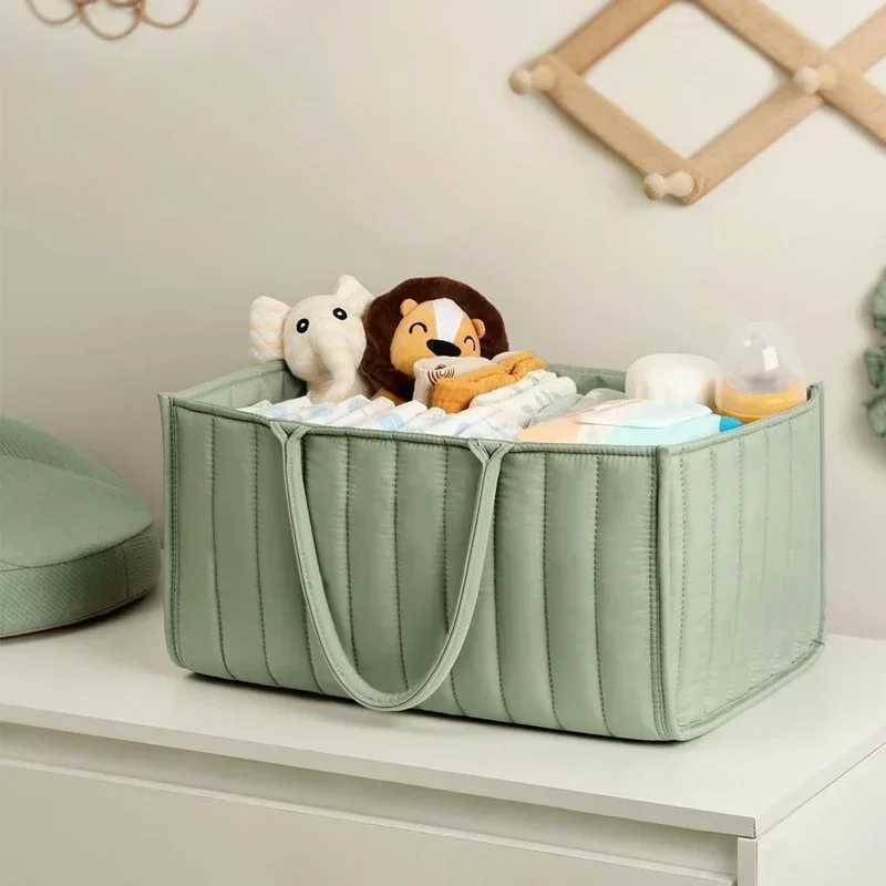 Multifunctional Baby Diaper Organizer Bag Folding Portable Diaper Stackers Caddies High Capacity Storage Bag for Baby ThingsC250326