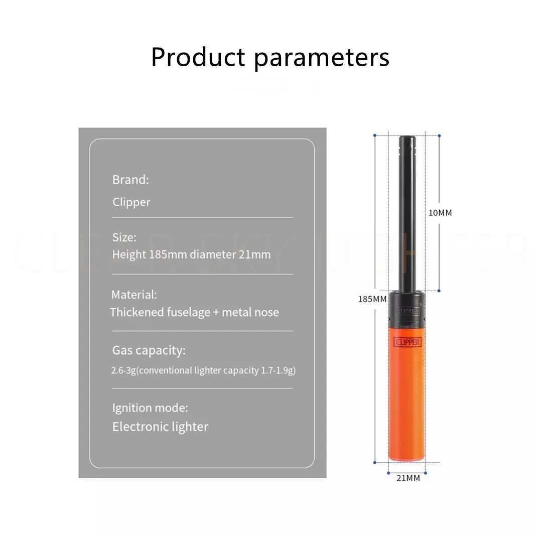 CLIPPER-Long Flame Ignition Gun Recirculating Inflatable Gas Butane Lighter Symphony from Spain Kitchen AccessoriesC250326
