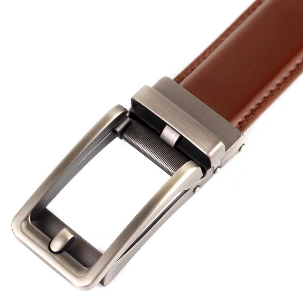 Mens leather belt automatic leather belt mens leather ratchet adjustable real ratchet leather dress designer W250326