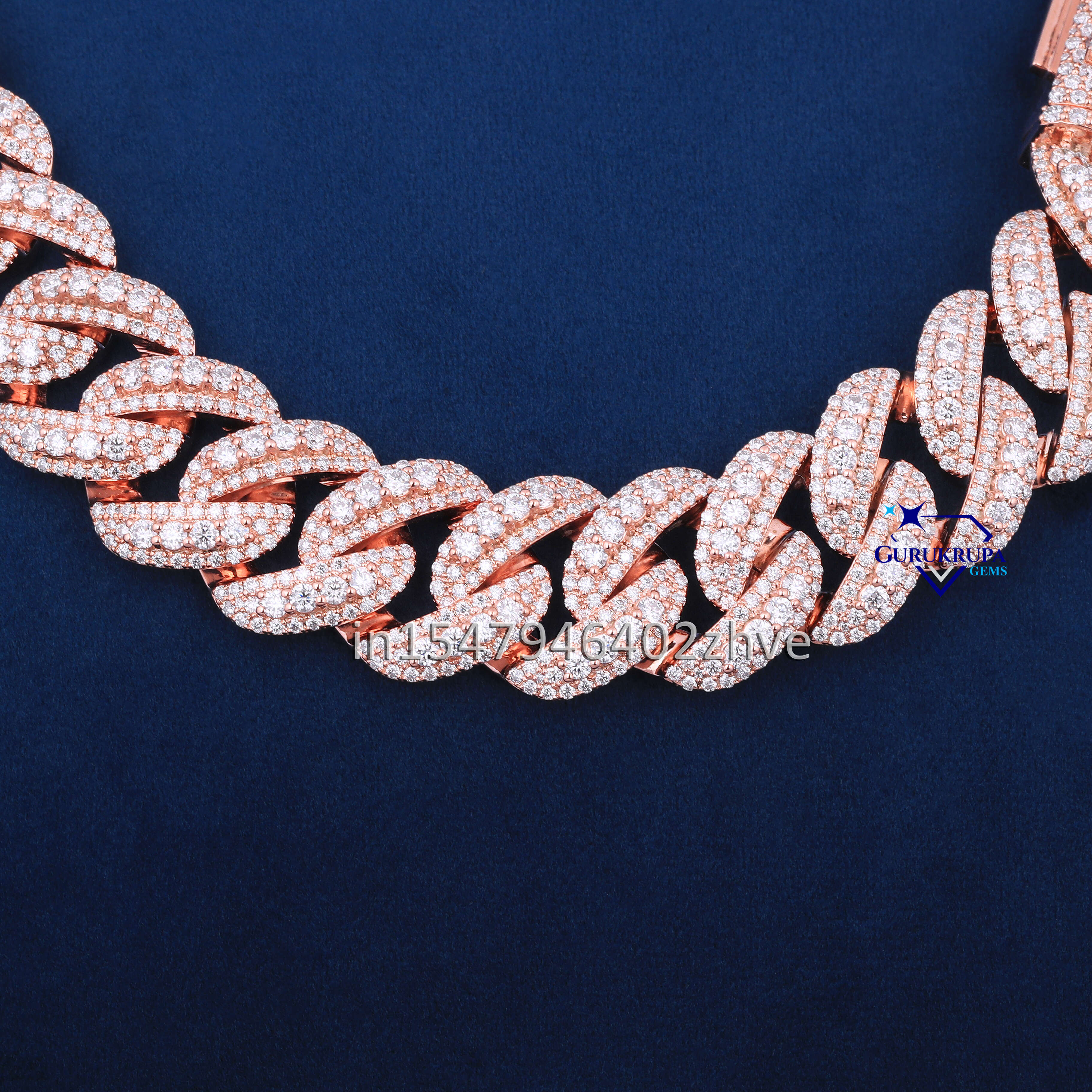 Hiphop Moissanite Necklace Custom Lock 20mm Cuban Link Chain VVS Diamond Moissanite Chain Solid 925 Silver Ice Jewelry
