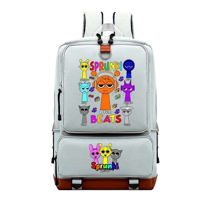 New Sprunki Oren Boys Girls Kids School Bags Teenager Canvas Men Women Laptop Travel Bag Student Backpack