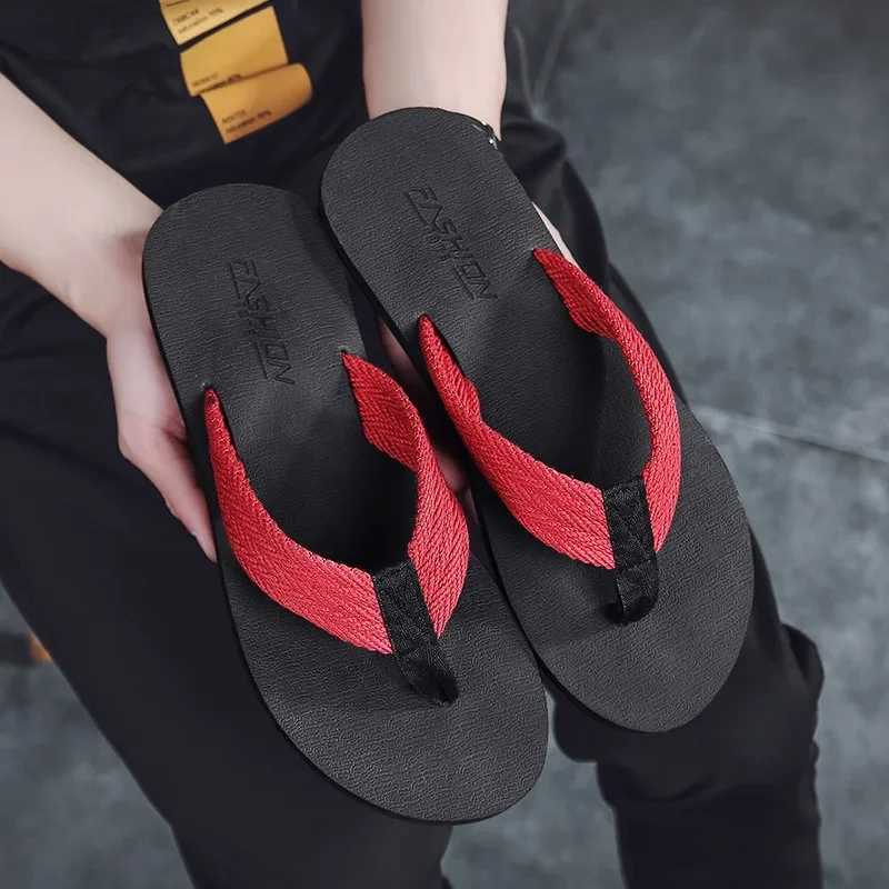 2024 Summer New Flip Leisure N-Slip Creative Korean Style Fi Sandals Personalized Sandals Beach ShoesXJ250326