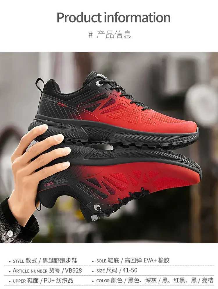 Outdoor waterproof sports running shoes with MD sole casual and fashionable mens sports shoesC250325