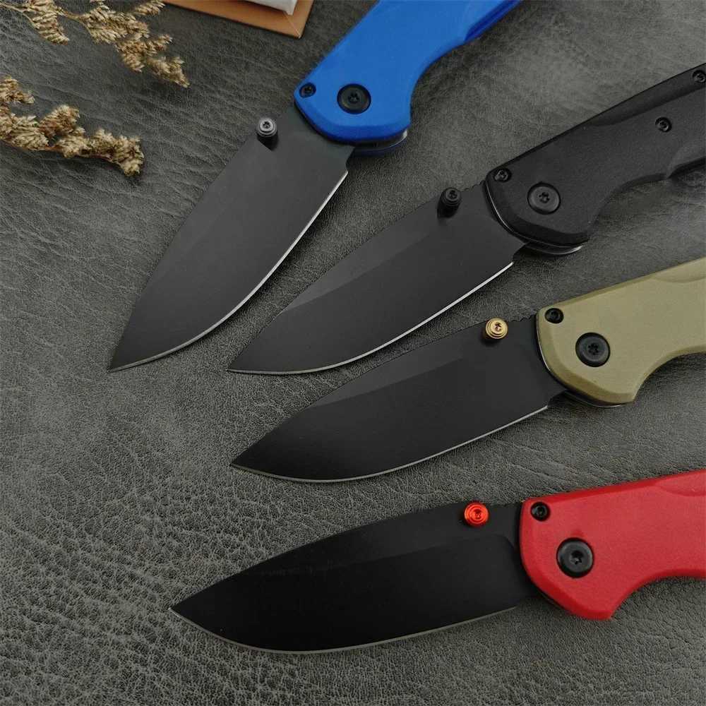 BM 565 Free D2 White/Black Blade Nylon Fiber Handle Pocket Folding Knife Outdoor Camping Hunting EDC Tool Survival KnifeXJ250326