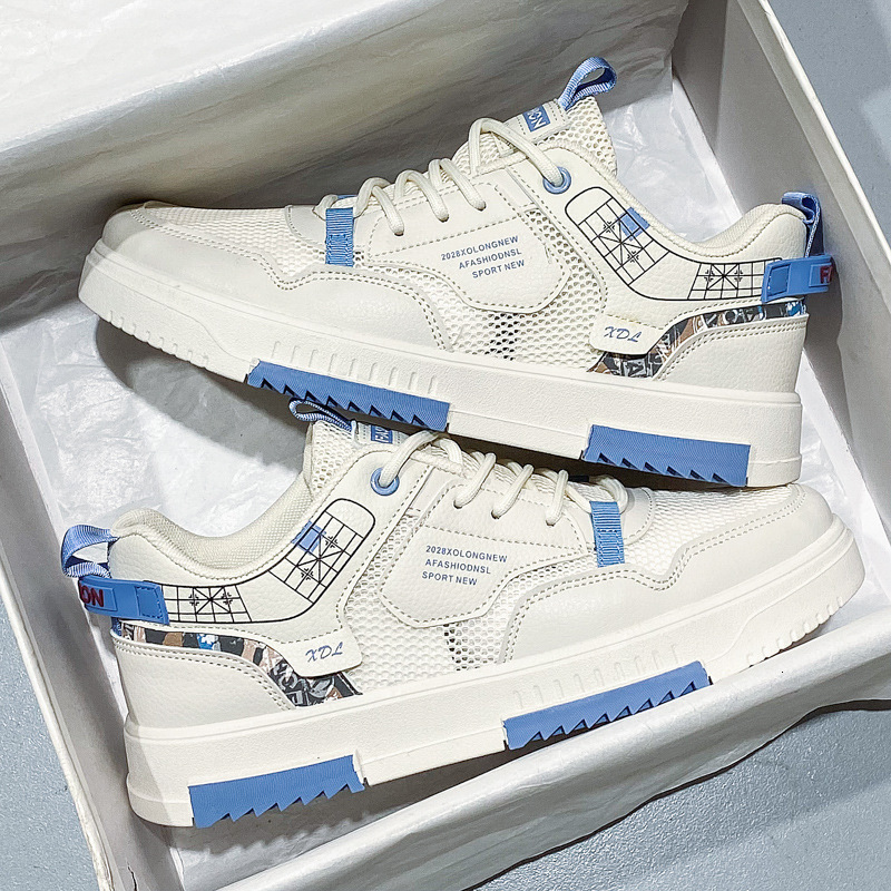 2025S New Trend Designer Spring Breathable Thin Mesh Versatile Sports And Leisure Small White Board Men S Trendy Shoes
