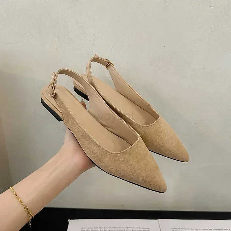 Pointed Toe Flats Sandals Wen Shoes Sexy New Shallow Dress Par Shoes 2024 Fad Summer Slippers Outdoor Walking Femme Zapatos Z250326