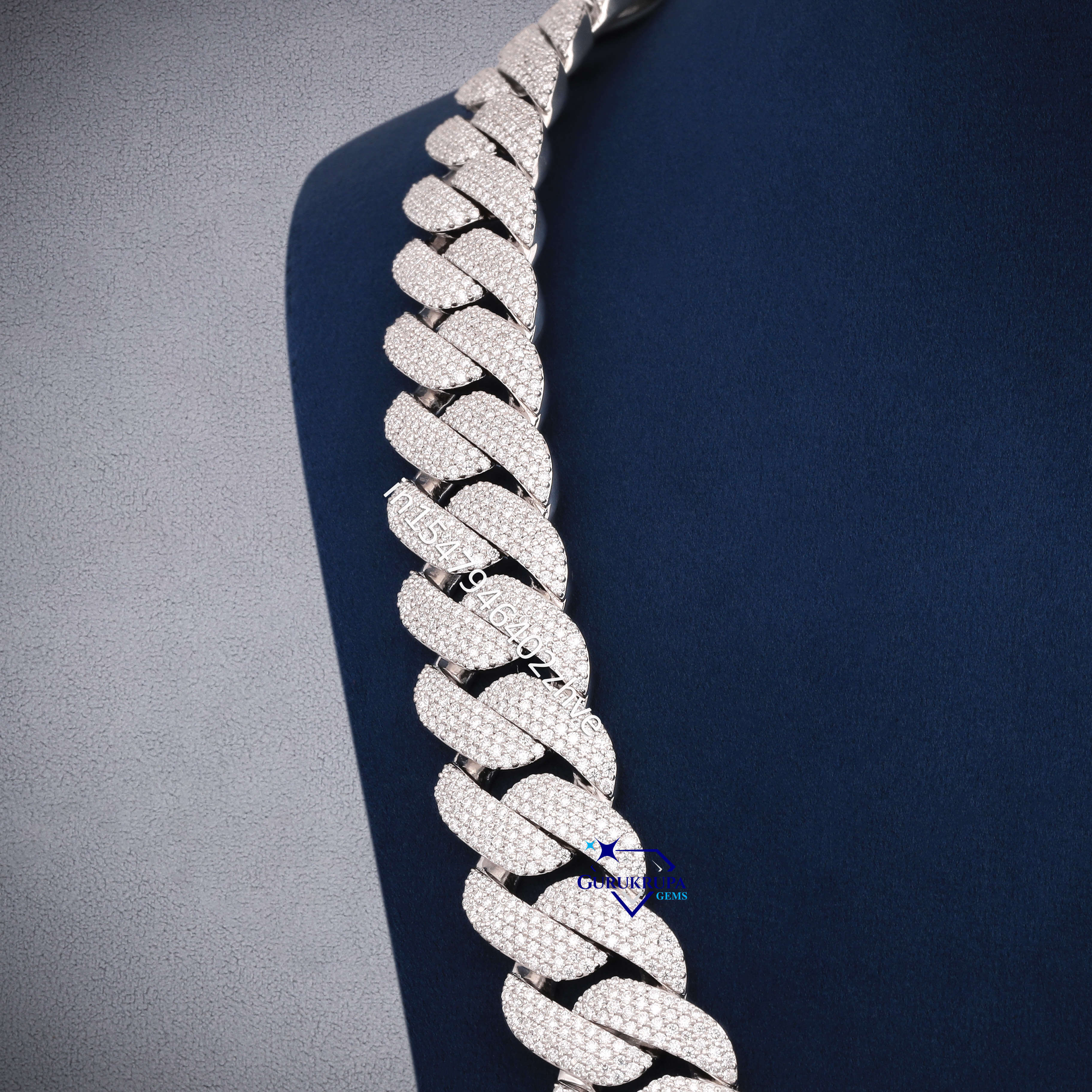 Custom 22MM Moissanite Cuban Chain Necklace Popular Shine Brightly 925 Sterling Silver Cuban Link Chain for Men Women