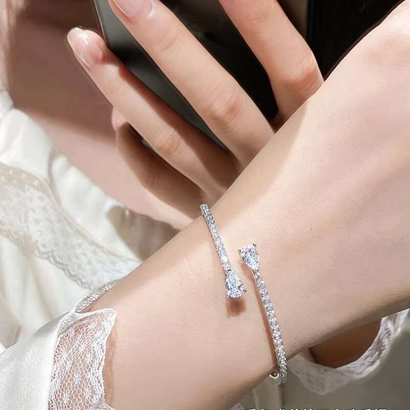Speedin Fashion Jewelry Moissanite Bracelet Chain Euro American Trend Bracelet Hip-hop S925 Moissanite Bracelet for Women