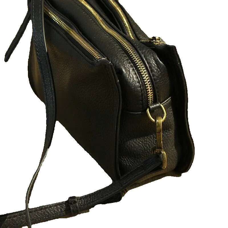 Brand Designer Handbags Small Women Genuine Leather Flap Shoulder Bag Casual Three-Layer Zipper Ladies Crossbody Bags Female