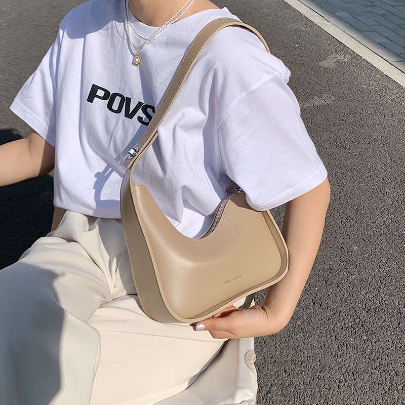 Underarm for Women 2023 New Fashion Wide Strap Simple Solid Color Single Shoulder Crossbody Bag