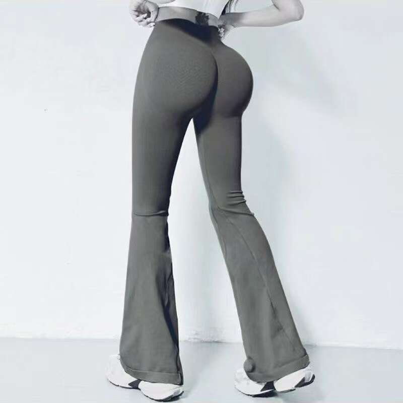 Women Yoga Pants Hot Selling Trumpet Yoga For Women High Waist Beautiful Buttocks Casual Micro Flared Pants Elastic Slimming And Tight Fitness Pants