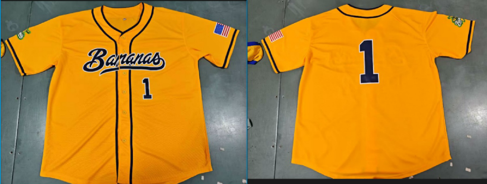Savannah Bananas Baseball Jersey Eric Jones Noah Bridges Noah Niznik Adam Virant Zack Gillum Reese Alexiades Ryan Cox Kyle Luigs