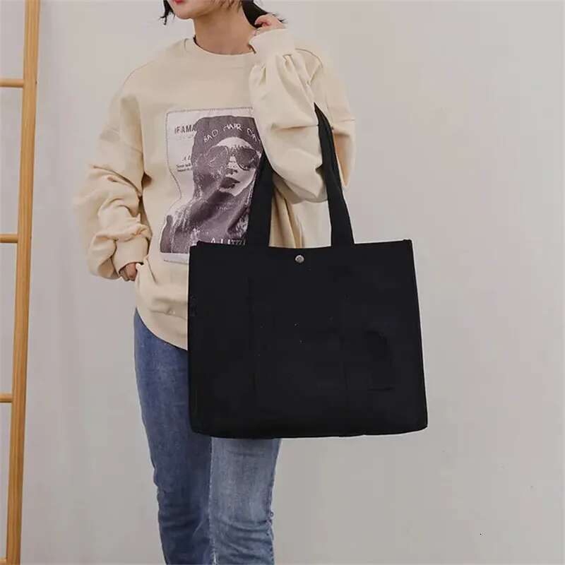 100Pcs Fashion Large Capacity Reusable Cotton Canvas Tote Bags With Custom Printed