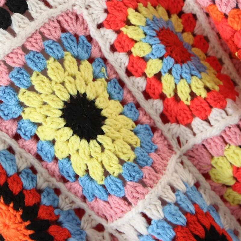 Autumn New Hollow Hook Wer Geometric Short Knit Cardigan Women Bohemian Style Thick E Sweater Buttonless