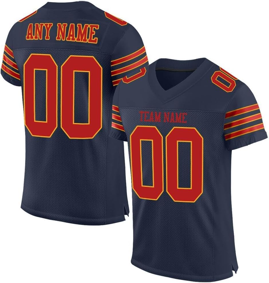 Custom Blank Football Jersey Collection Athletic Sports Shirts for Men, Women Youth Personalized with Printed Name &Number Free Shipping