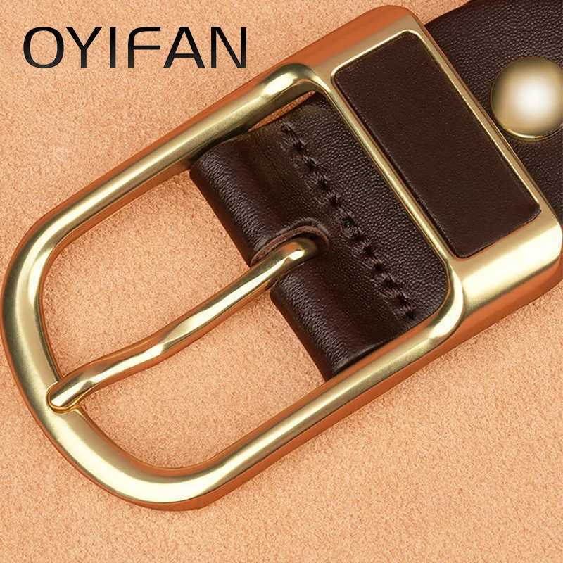 OYYifAN high-quality mens belt 3.8cm battery buckle belt mens belt womens belt womens belt W250326