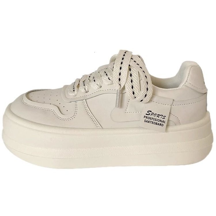 Designer Shoes Ugly Cute Thick Bottom Big Head Female 2025 Autumn New Korean Leather Outdoor Multi Functional White Shoes Student Casual Board Shoes