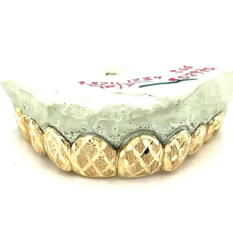Custom S925 Silver 10k 14k 18k Solid Gold Grillz Teeth Iced Out Vvs Moissanite Lab Natural Diamond Grillz for Teeth