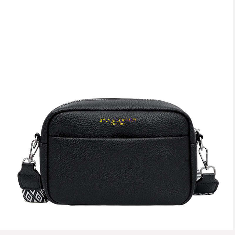 New women's with wide straps, fashionable and simple commuting casual single shoulder crossbody bag, small square bag