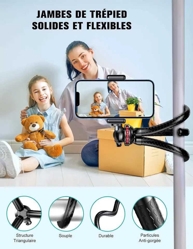 Mobile phone tripod flexible sponge octopus mini tripod tripod holderXJ250326