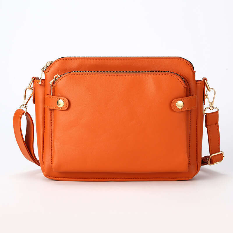 43 Three Layer Leather Crossbody Bag