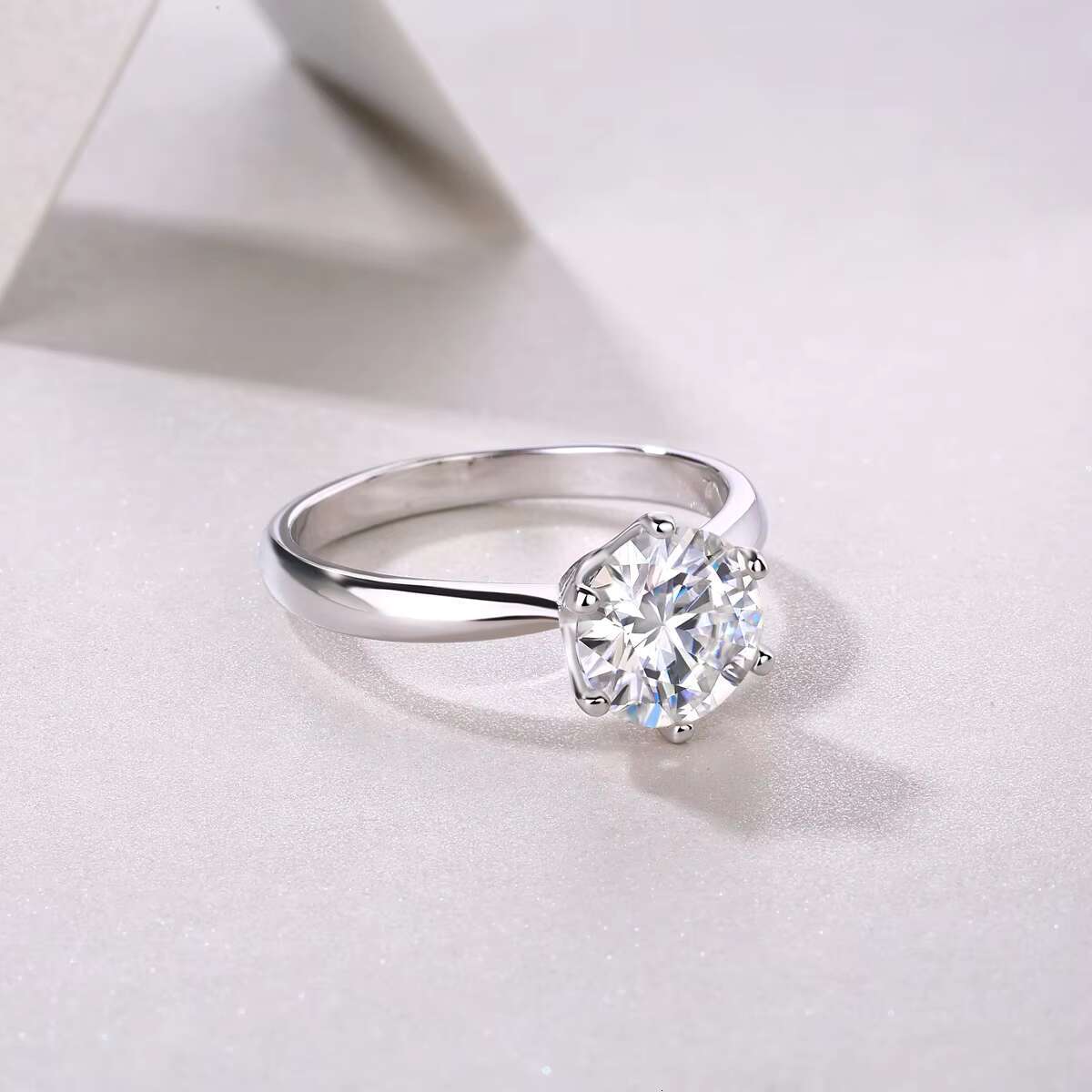 Fashion Jewelry 925 Silver Moissanite Ring VVS Baguette Lab Grown Diamond Cross Ring 925 Sterling Silver Moissanite Rings