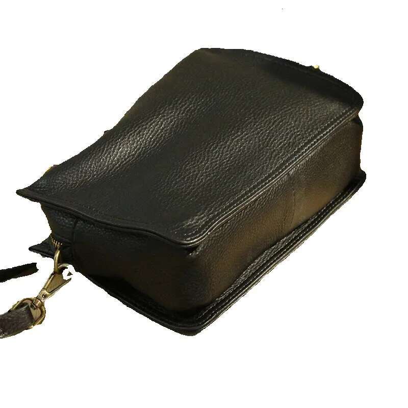 Brand Designer Handbags Small Women Genuine Leather Flap Shoulder Bag Casual Three-Layer Zipper Ladies Crossbody Bags Female