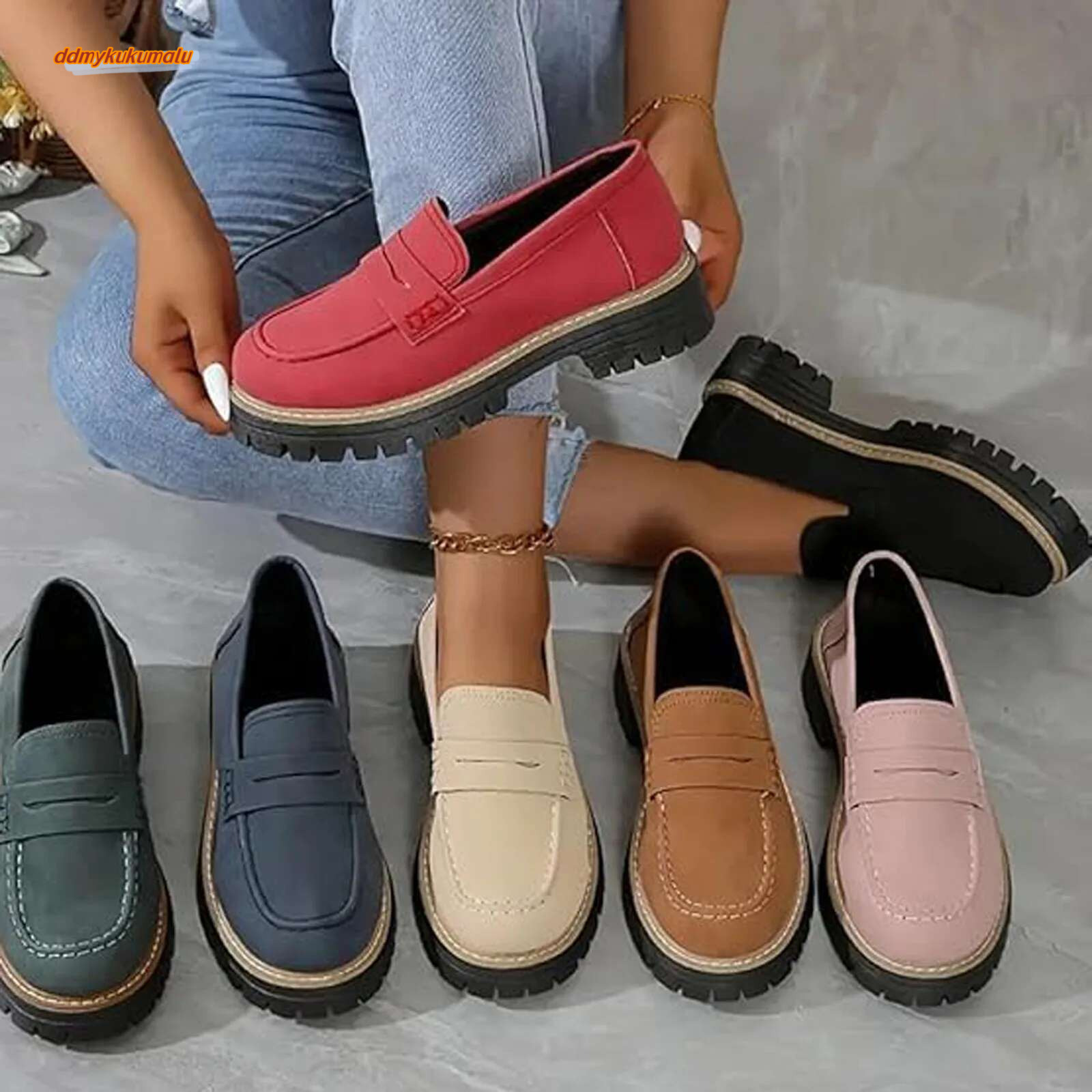 Walking Loafers New Spring Autumn Casual Female Flat Classic Lazy Comfortable Women Slip On Shoes ddmykukumalu